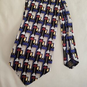 Studio Fumagalli's Geometric Patterned Silk Colorful Necktie Tie